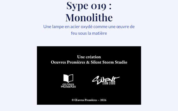 Sype 019 Monolithe – Film documentaire Sype 019 Monolithe, sculpture lumineuse en acier présentée dans le film documentaire d'Œuvres Premières.