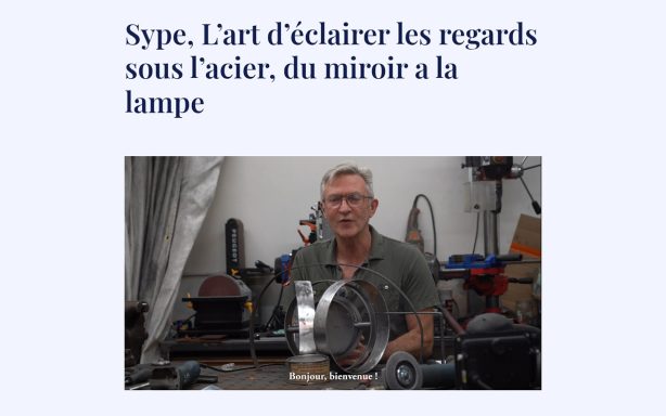 Portrait de Sype – Film documentaire Œuvres Premières Portrait de Sype dans son atelier de création de sculptures lumineuses en acier, film réalisé par Œuvres Premières.